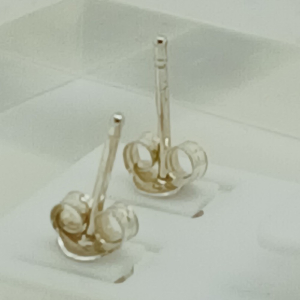 Sterling Silver Celtic Triskelion Stud Earrings Triple Spiral Triskele Vintage - Picture 6 of 16